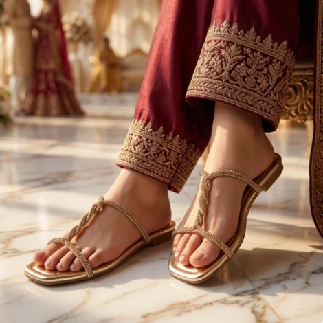 Elegant Braided Strap Ladies Slippers – Stylish Flats for Women